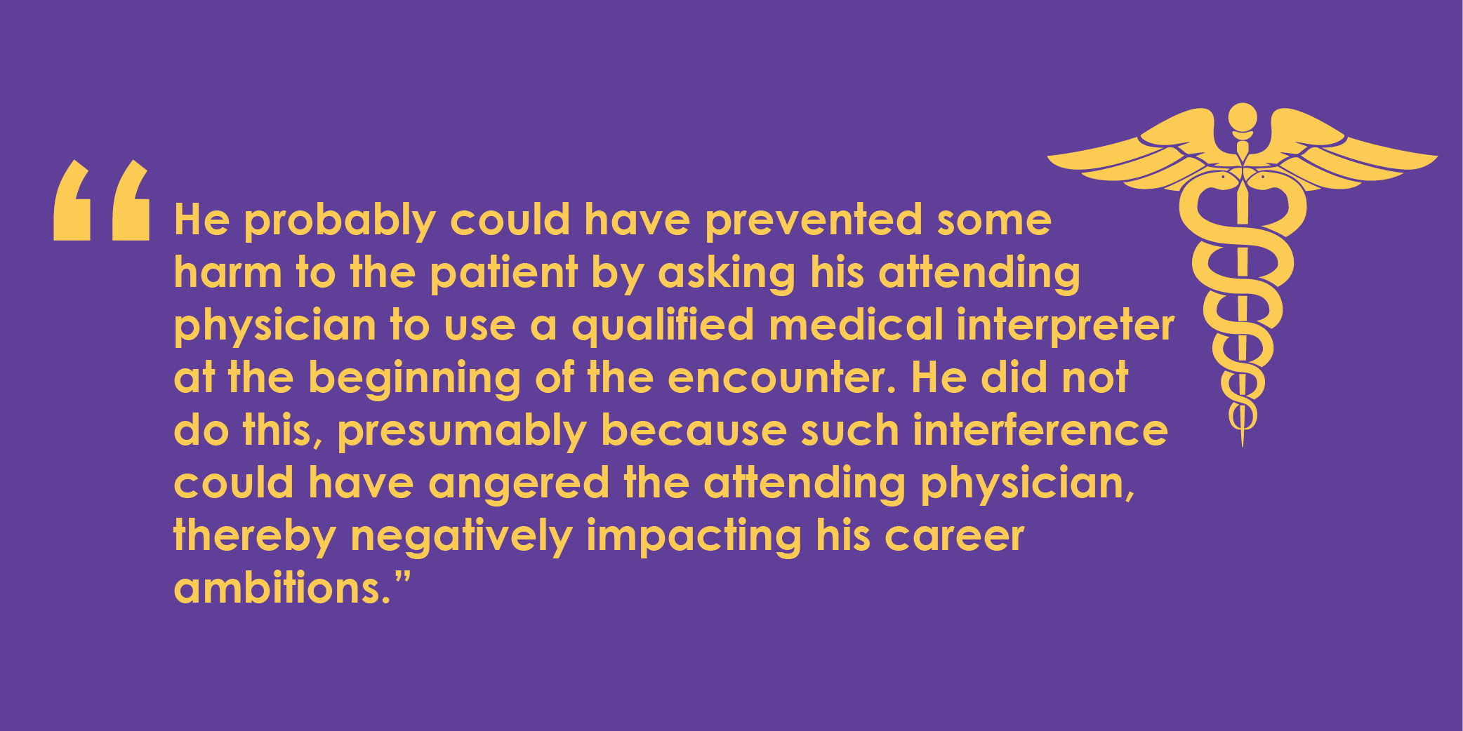 Language assistance isn't just a legal requirement: it's a matter of physician ethics.