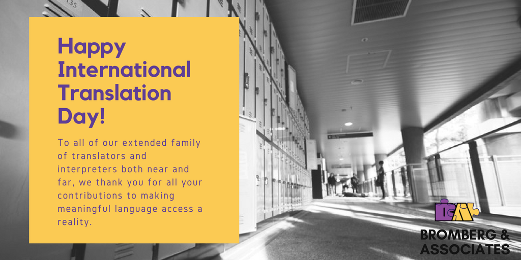 Bromberg & Associates | Happy International Translation Day!