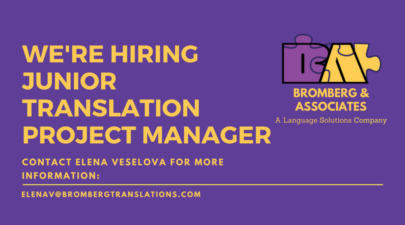 We're Hiring Junior Translation Project Manager