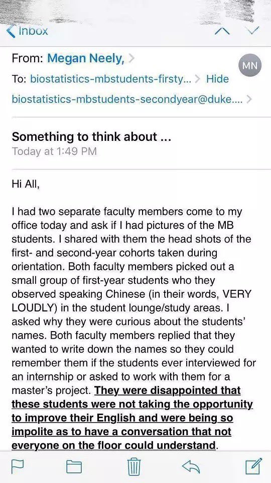 Bromberg & Associates | Duke University Medical Center Professor Warns Chinese Students: Speak English or Face ‘Unintended Consequences’ 