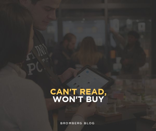 Bromberg & Associates | Can't read, won't buy