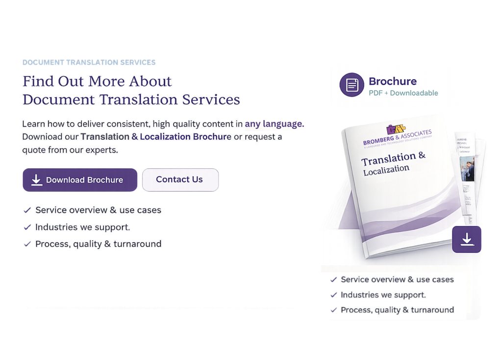 Bromberg & Associates|Document Translation Services